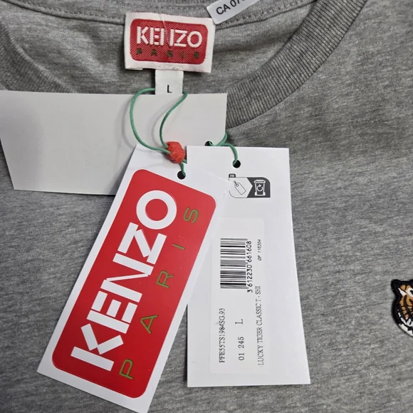 NWT - Kenzo Lucky Tiger Men's Short Sleeve Tee - Made In Portugal - Size L, XL - Picture 10 of 11
